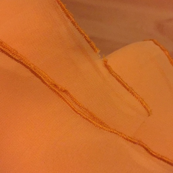 Halston Dress Size 0 orange-peach - Picture 3 of 8